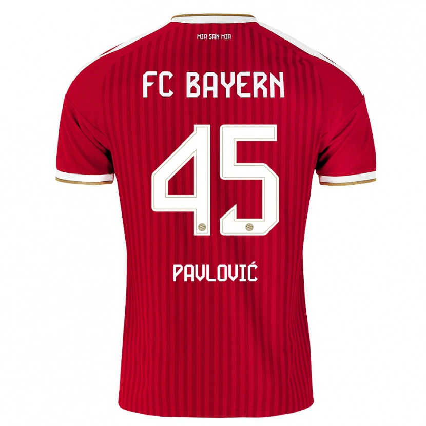 Danxen Mujer Camiseta Aleksandar Pavlovic #45 Rojo Blanco Azul 1ª Equipación 2026/27 La Camisa México