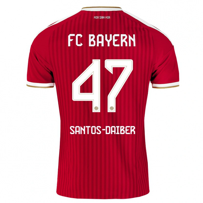 Danxen Mujer Camiseta David Santos Daiber #47 Rojo Blanco Azul 1ª Equipación 2026/27 La Camisa México
