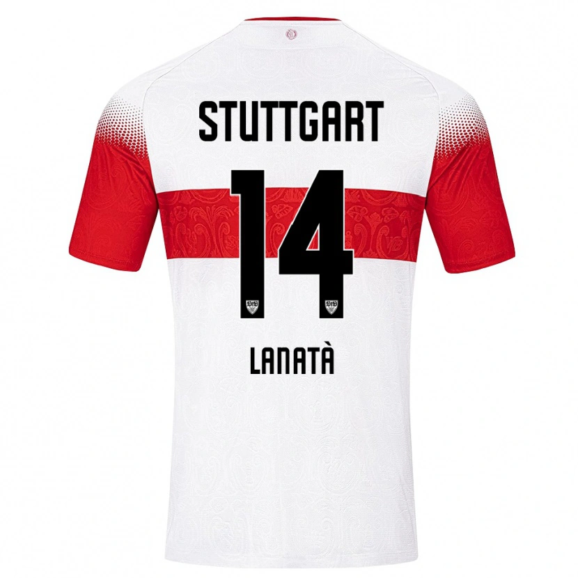 Danxen Mujer Camiseta Domenico Lanatà #14 Blanco Rojo Amarillo 1ª Equipación 2026/27 La Camisa México