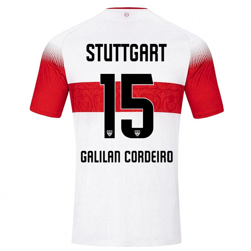 Danxen Mujer Camiseta Guilherme Galilan Cordeiro #15 Blanco Rojo Amarillo 1ª Equipación 2026/27 La Camisa México