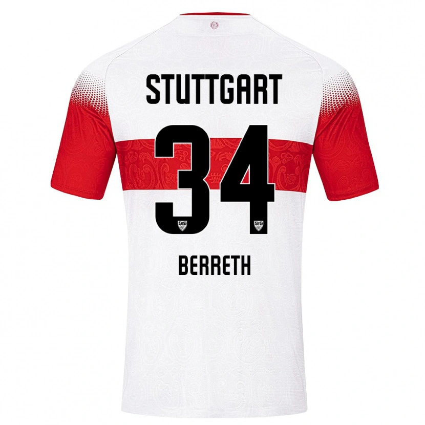 Danxen Mujer Camiseta Luca Berreth #34 Blanco Rojo Amarillo 1ª Equipación 2026/27 La Camisa México