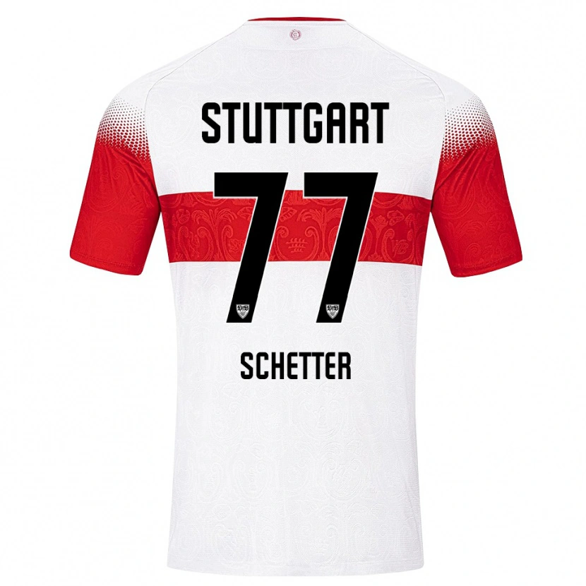 Danxen Mujer Camiseta Leonie Schetter #77 Blanco Rojo Amarillo 1ª Equipación 2026/27 La Camisa México