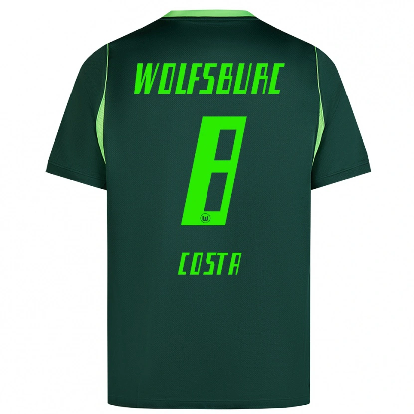 Danxen Mujer Camiseta Jesse Costa #8 Verde Oscuro Blanco 1ª Equipación 2026/27 La Camisa México