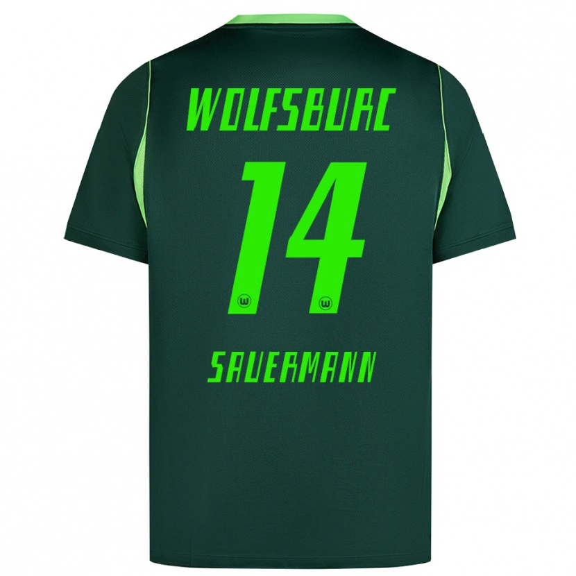 Danxen Mujer Camiseta Carlos Sauermann #14 Verde Oscuro Blanco 1ª Equipación 2026/27 La Camisa México