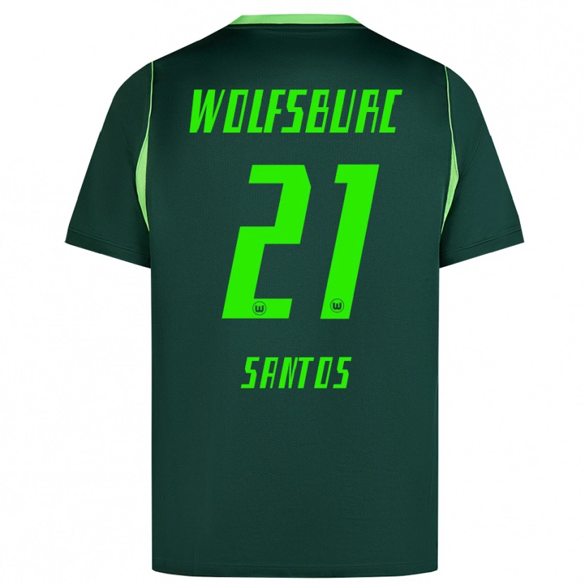 Danxen Mujer Camiseta Leonardo Santos #21 Verde Oscuro Blanco 1ª Equipación 2026/27 La Camisa México