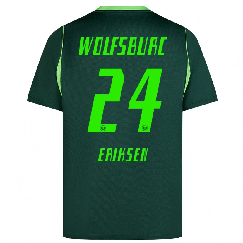 Danxen Mujer Camiseta Christian Eriksen #24 Verde Oscuro Blanco 1ª Equipación 2026/27 La Camisa México