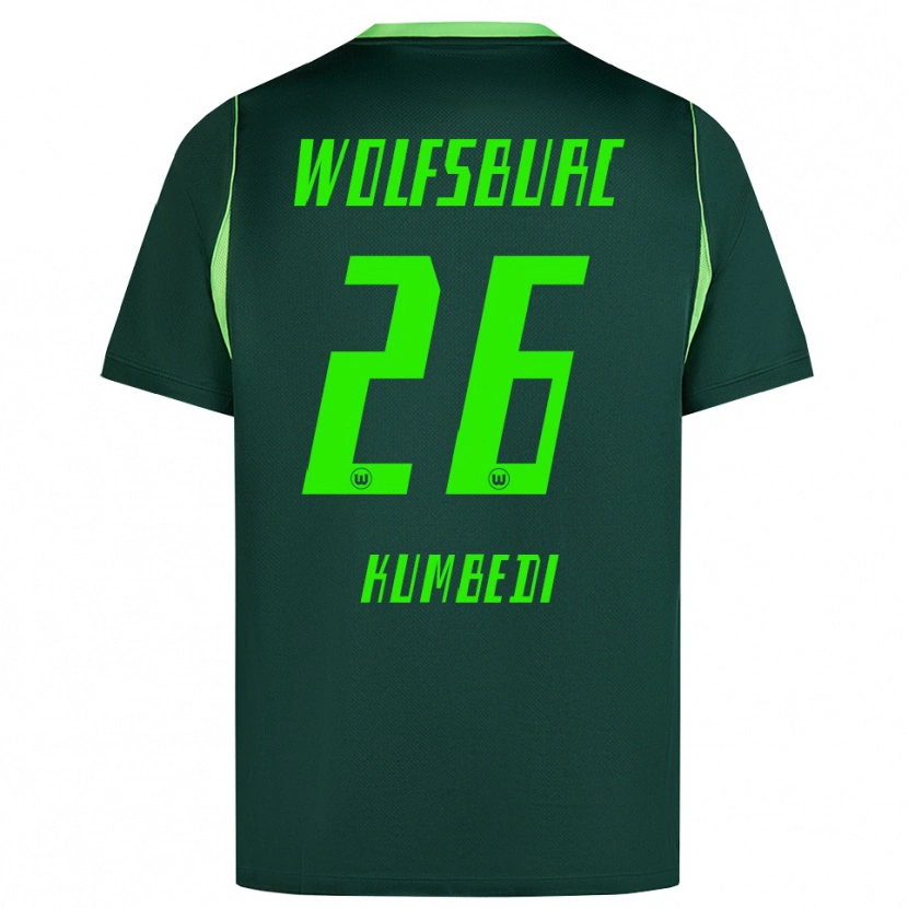 Danxen Mujer Camiseta Saël Kumbedi #26 Verde Oscuro Blanco 1ª Equipación 2026/27 La Camisa México