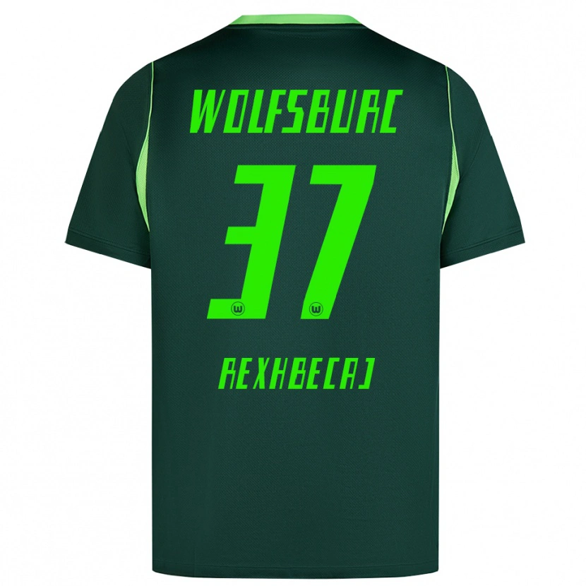 Danxen Mujer Camiseta Elvis Rexhbecaj #37 Verde Oscuro Blanco 1ª Equipación 2026/27 La Camisa México