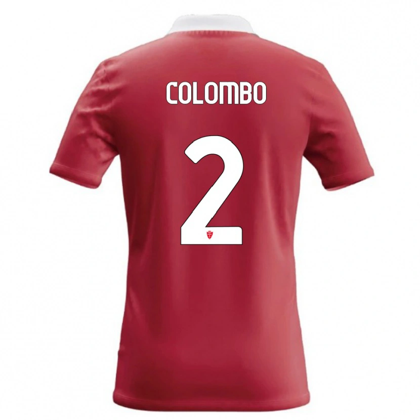 Danxen Mujer Camiseta Davide Colombo #2 Rojo Blanco 1ª Equipación 2026/27 La Camisa México
