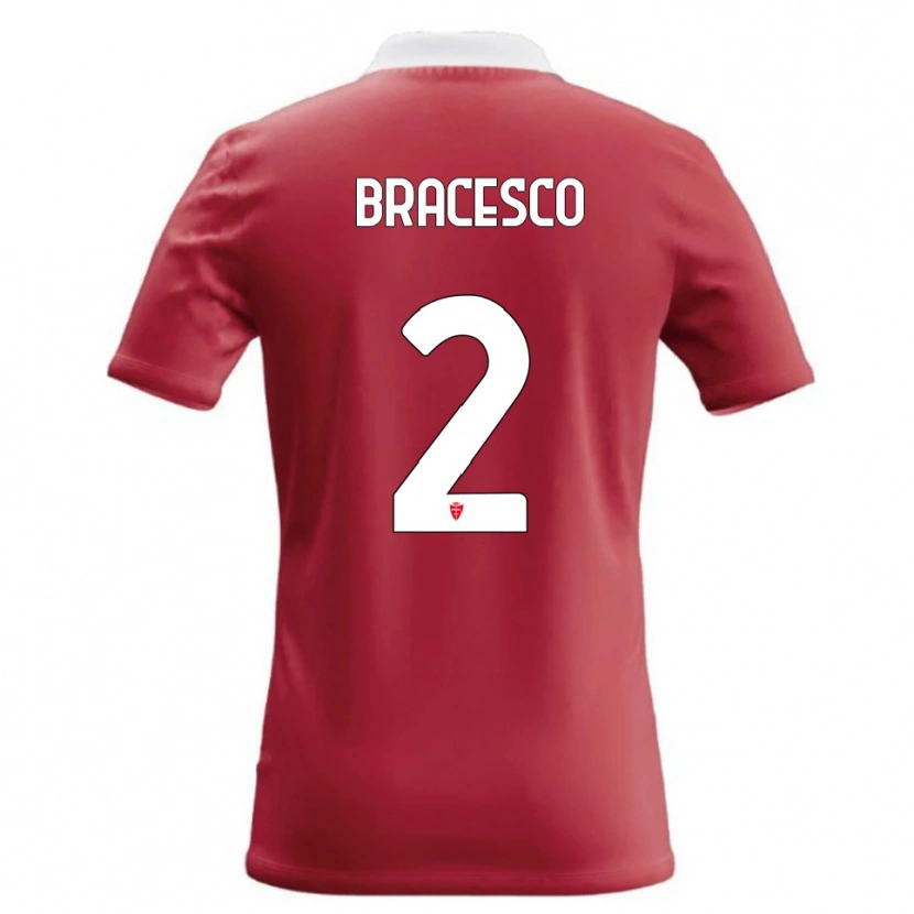Danxen Mujer Camiseta Riccardo Bracesco #2 Rojo Blanco 1ª Equipación 2026/27 La Camisa México