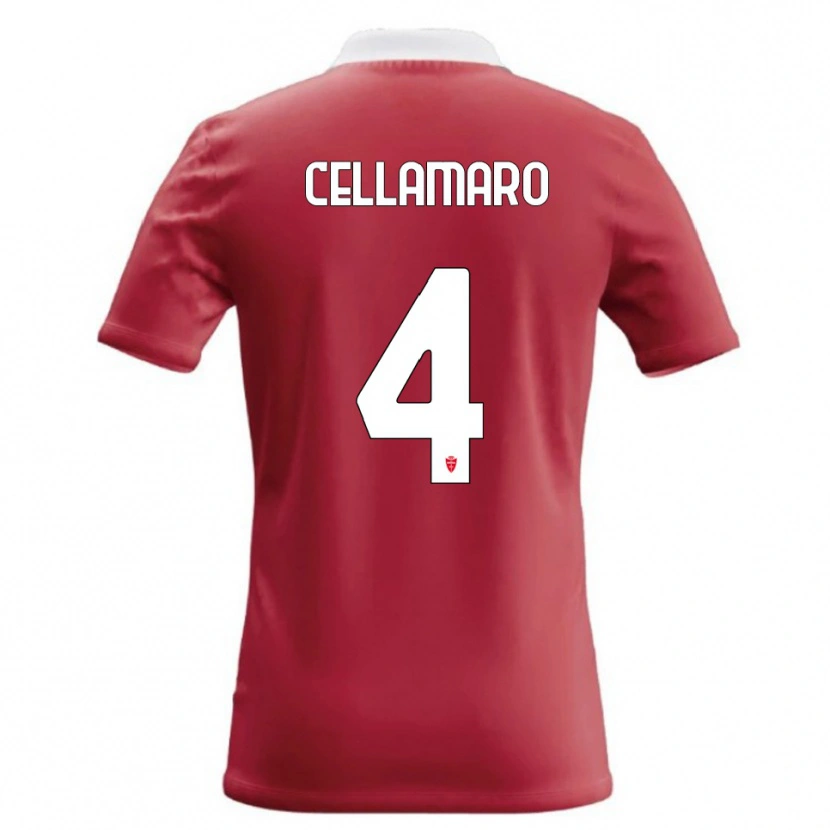 Danxen Mujer Camiseta Simone Cellamaro #4 Rojo Blanco 1ª Equipación 2026/27 La Camisa México
