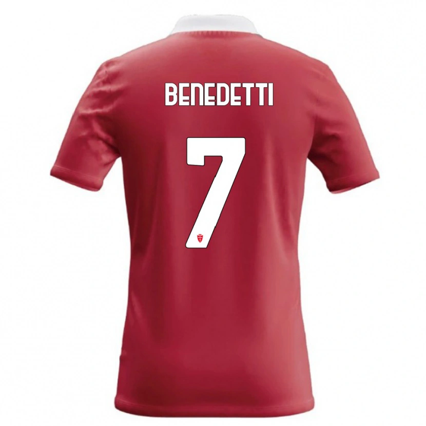 Danxen Mujer Camiseta Elia Benedetti #7 Rojo Blanco 1ª Equipación 2026/27 La Camisa México