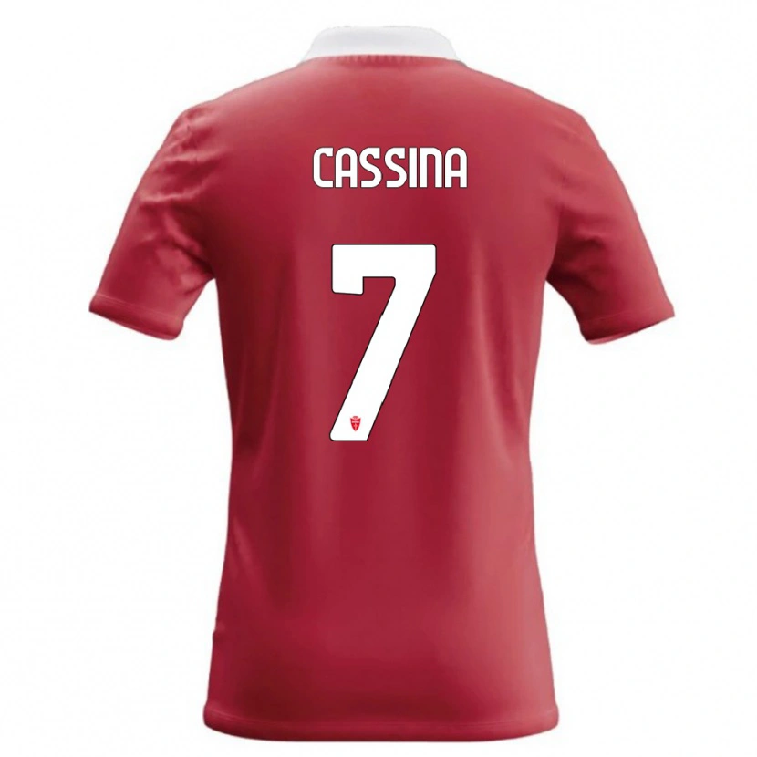 Danxen Mujer Camiseta Tommaso Cassina #7 Rojo Blanco 1ª Equipación 2026/27 La Camisa México