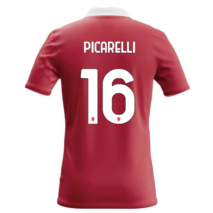 Danxen Mujer Camiseta Marco Picarelli #16 Rojo Blanco 1ª Equipación 2026/27 La Camisa México