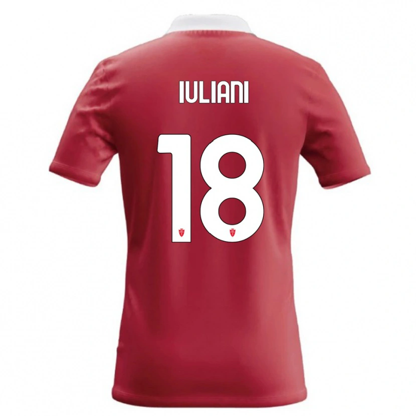 Danxen Mujer Camiseta Giacomo Iuliani #18 Rojo Blanco 1ª Equipación 2026/27 La Camisa México