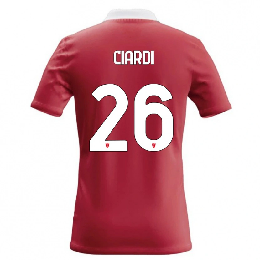Danxen Mujer Camiseta Tommaso Ciardi #26 Rojo Blanco 1ª Equipación 2026/27 La Camisa México