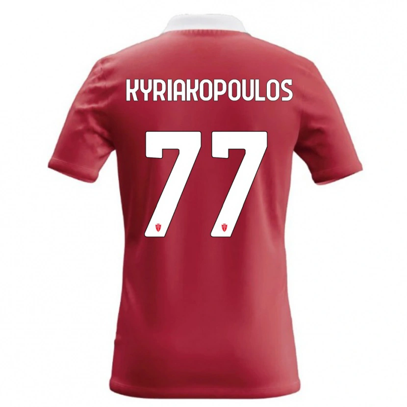 Danxen Mujer Camiseta Georgios Kyriakopoulos #77 Rojo Blanco 1ª Equipación 2026/27 La Camisa México