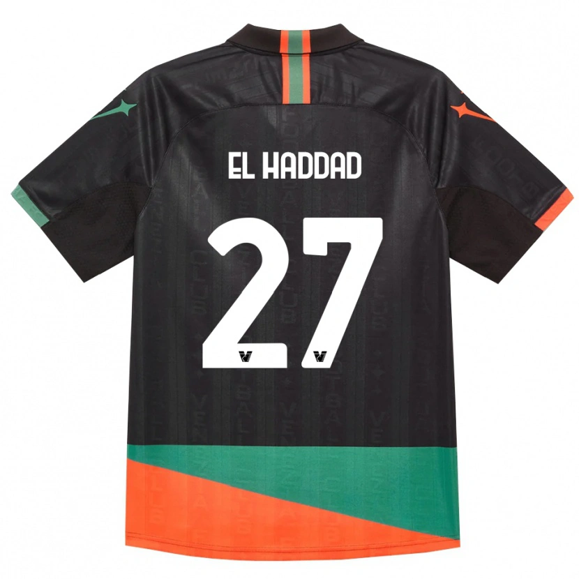 Danxen Mujer Camiseta Saad El Haddad #27 Negro Naranja Verde 1ª Equipación 2026/27 La Camisa México