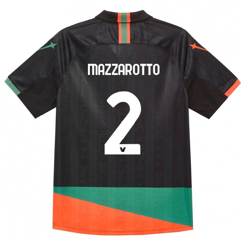 Danxen Mujer Camiseta Jacopo Mazzarotto #2 Negro Naranja Verde 1ª Equipación 2026/27 La Camisa México