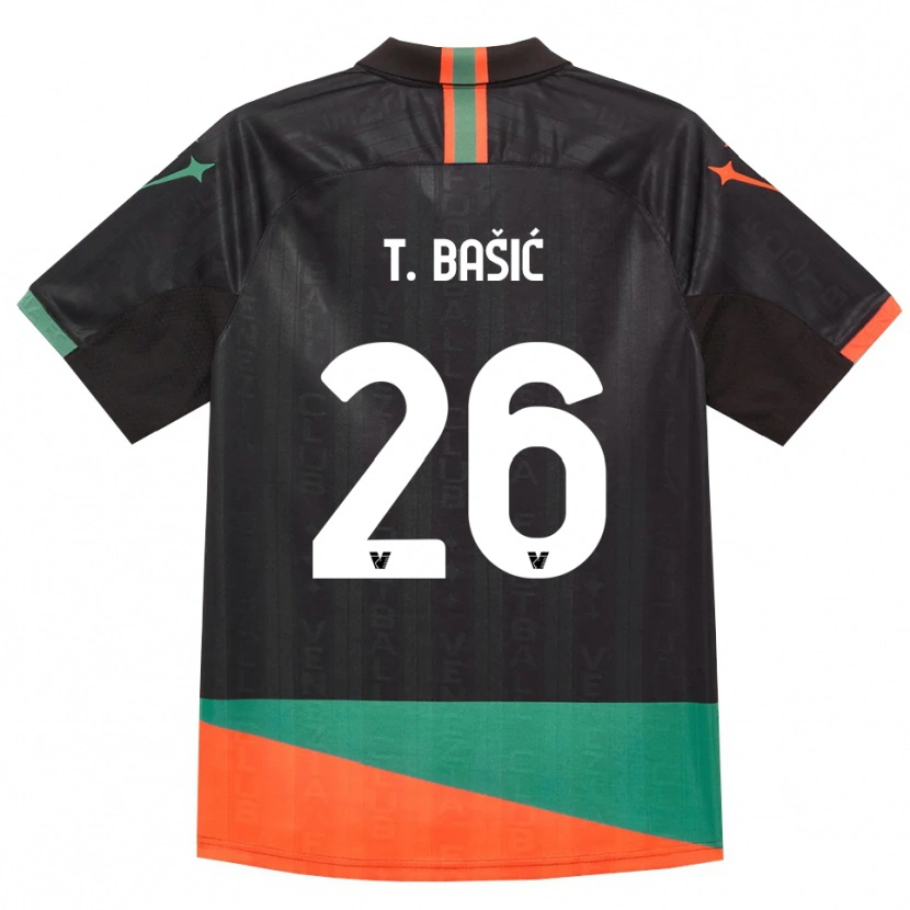 Danxen Mujer Camiseta Toma Bašić #26 Negro Naranja Verde 1ª Equipación 2026/27 La Camisa México