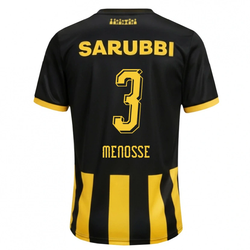 Danxen Mujer Camiseta Hernán Menosse #3 Negro Amarillo 1ª Equipación 2026/27 La Camisa México