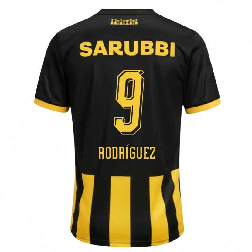 Danxen Mujer Camiseta Agustín Rodríguez #9 Negro Amarillo 1ª Equipación 2026/27 La Camisa México