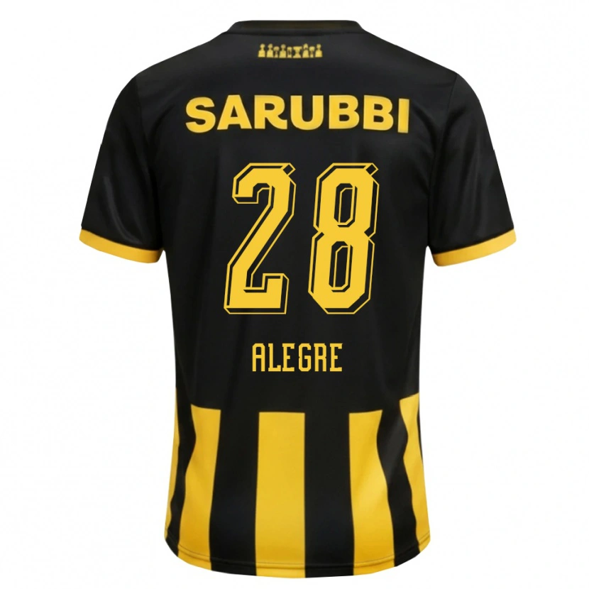 Danxen Mujer Camiseta Ignacio Alegre #28 Negro Amarillo 1ª Equipación 2026/27 La Camisa México