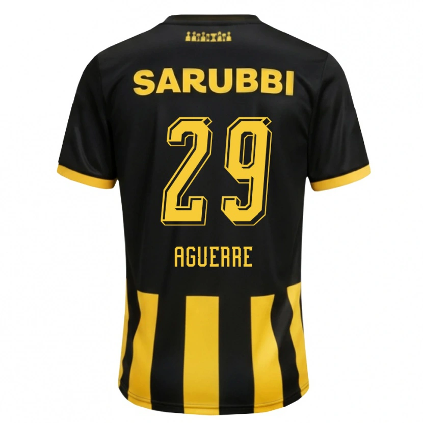 Danxen Mujer Camiseta Washington Aguerre #29 Negro Amarillo 1ª Equipación 2026/27 La Camisa México