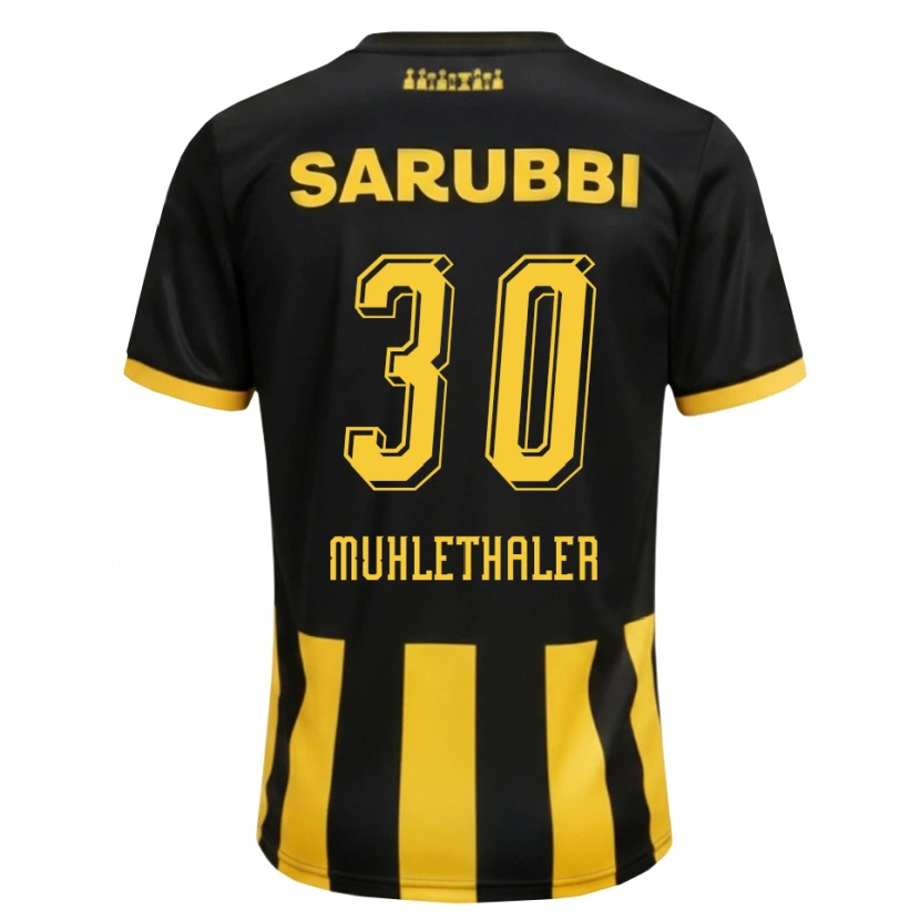 Danxen Mujer Camiseta Stiven Muhlethaler #30 Negro Amarillo 1ª Equipación 2026/27 La Camisa México