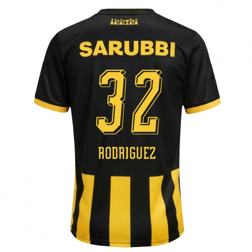Danxen Mujer Camiseta Randall Rodríguez #32 Negro Amarillo 1ª Equipación 2026/27 La Camisa México