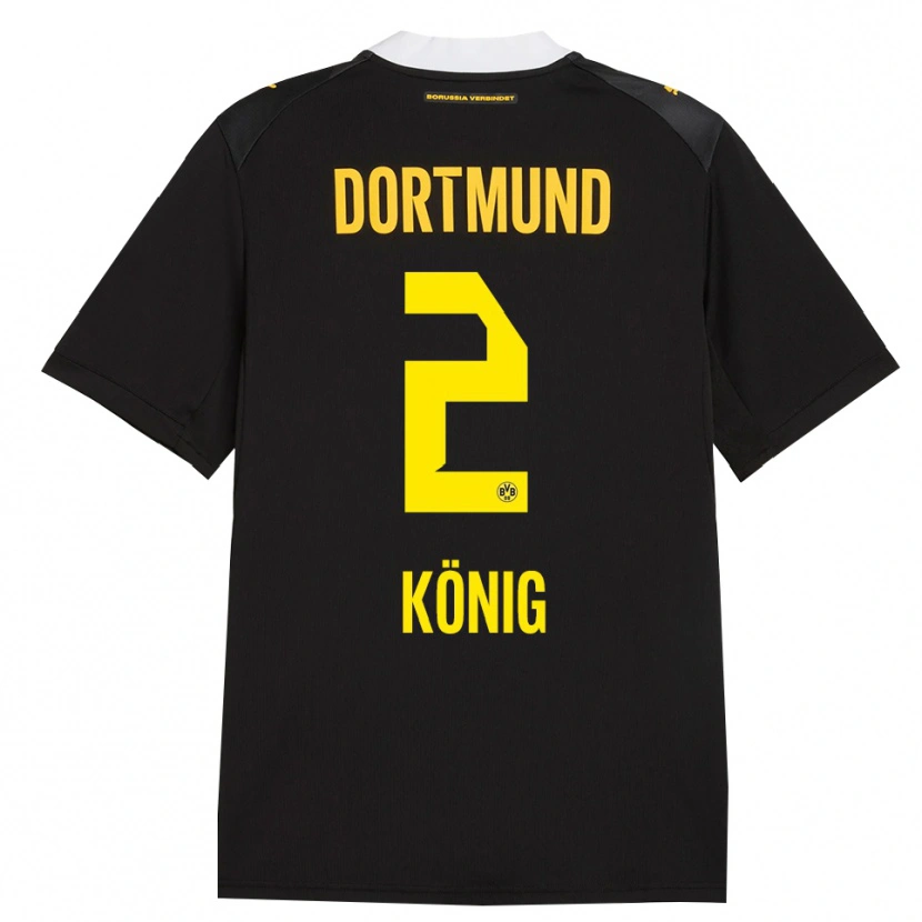 Danxen Mujer Camiseta Niklas König #2 Negro Rojo Amarillo 2ª Equipación 2026/27 La Camisa México