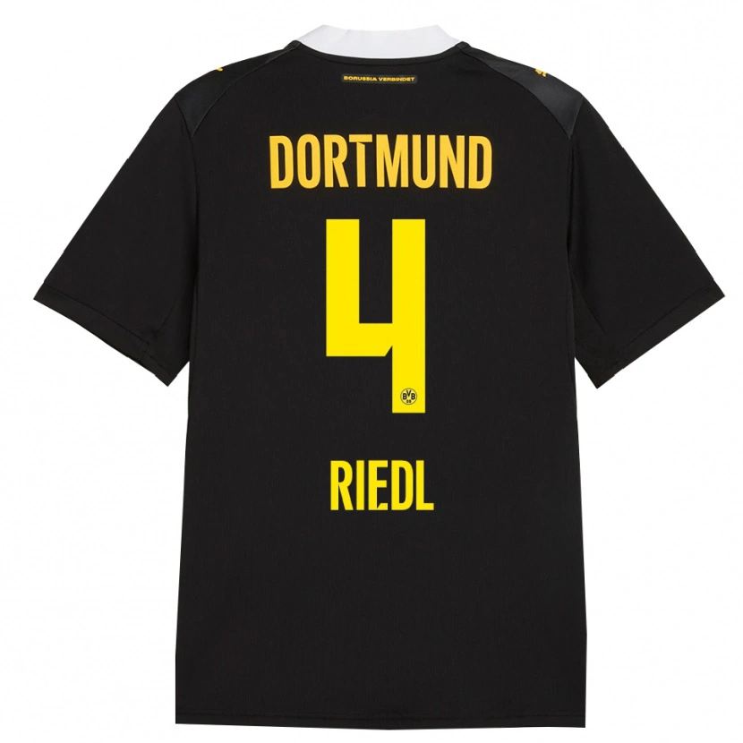 Danxen Mujer Camiseta Jan-Luca Riedl #4 Negro Rojo Amarillo 2ª Equipación 2026/27 La Camisa México