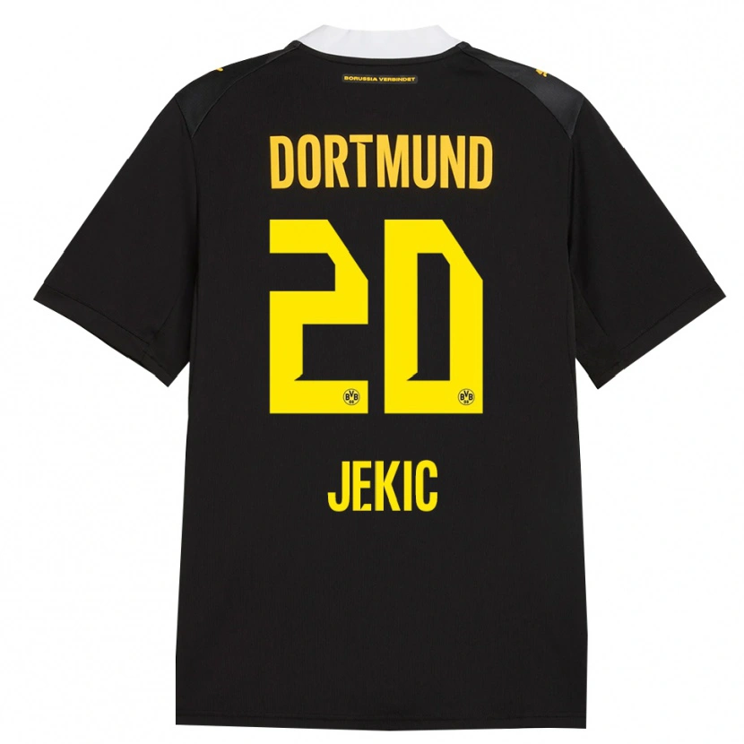 Danxen Mujer Camiseta Nikola Jekic #20 Negro Rojo Amarillo 2ª Equipación 2026/27 La Camisa México