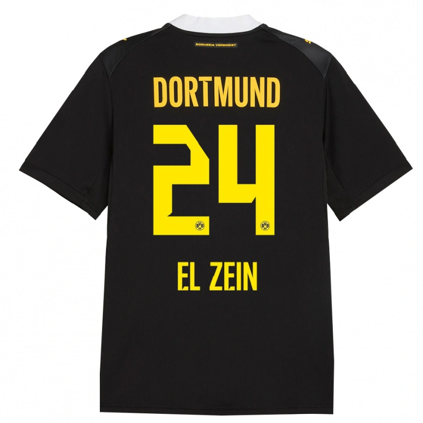 Danxen Mujer Camiseta Abu-Bekir Omer El-Zein #24 Negro Rojo Amarillo 2ª Equipación 2026/27 La Camisa México