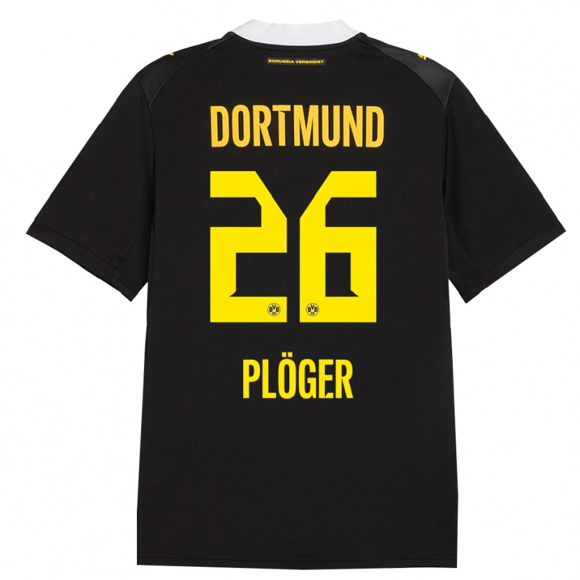 Danxen Mujer Camiseta Dustin Plöger #26 Negro Rojo Amarillo 2ª Equipación 2026/27 La Camisa México