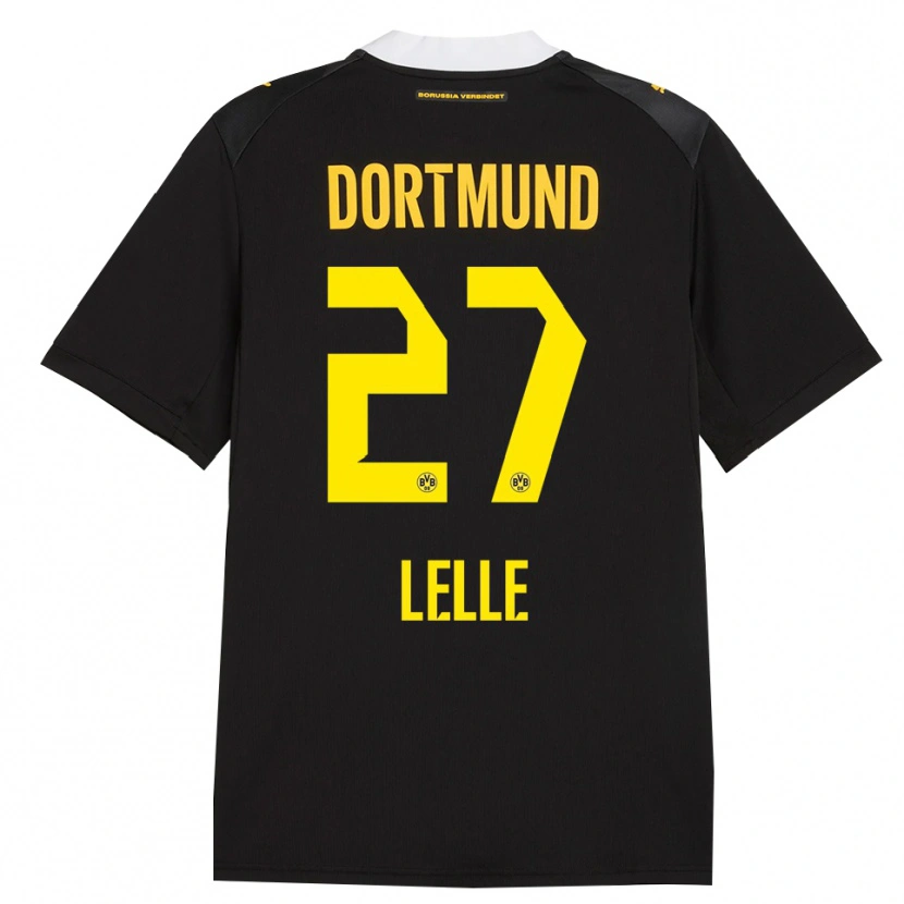 Danxen Mujer Camiseta David Lelle #27 Negro Rojo Amarillo 2ª Equipación 2026/27 La Camisa México