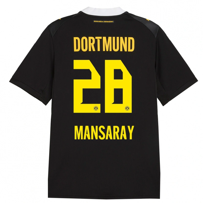 Danxen Mujer Camiseta Ismael Mansaray #28 Negro Rojo Amarillo 2ª Equipación 2026/27 La Camisa México