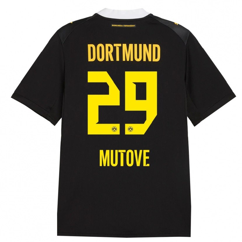 Danxen Mujer Camiseta Kevin Mutove #29 Negro Rojo Amarillo 2ª Equipación 2026/27 La Camisa México