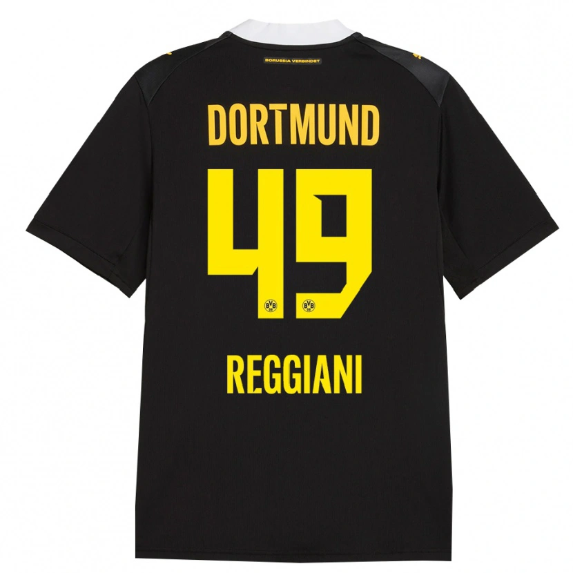 Danxen Mujer Camiseta Luca Reggiani #49 Negro Rojo Amarillo 2ª Equipación 2026/27 La Camisa México