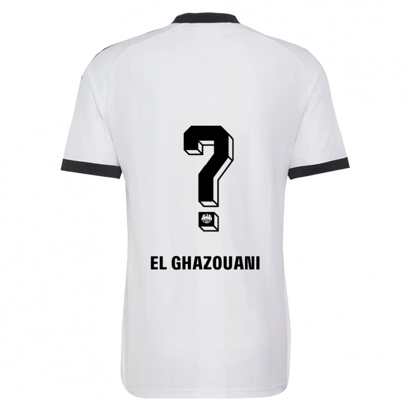 Danxen Mujer Camiseta Mohamed El Ghazouani #0 Blanco Negro 2ª Equipación 2026/27 La Camisa México