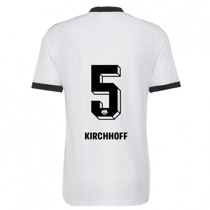 Danxen Mujer Camiseta Benjamin Kirchhoff #5 Blanco Negro 2ª Equipación 2026/27 La Camisa México