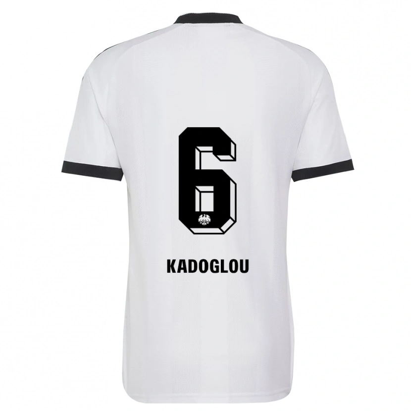 Danxen Mujer Camiseta Alexandros Kadoglou #6 Blanco Negro 2ª Equipación 2026/27 La Camisa México