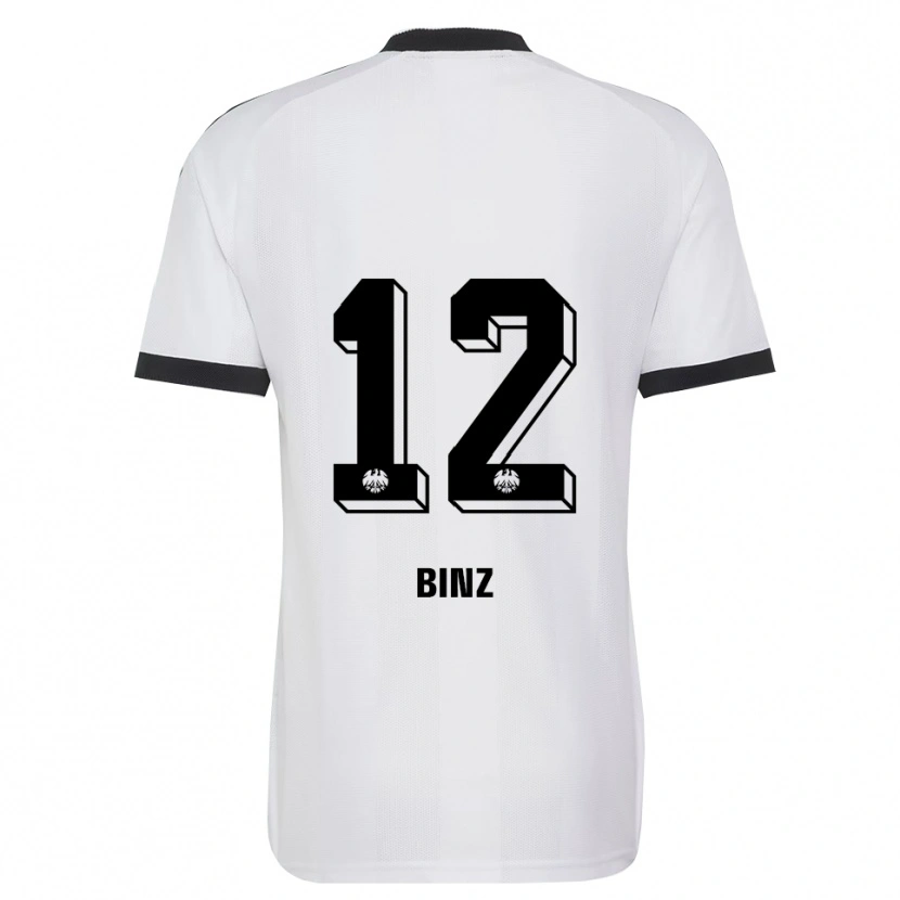 Danxen Mujer Camiseta Sam Binz #12 Blanco Negro 2ª Equipación 2026/27 La Camisa México
