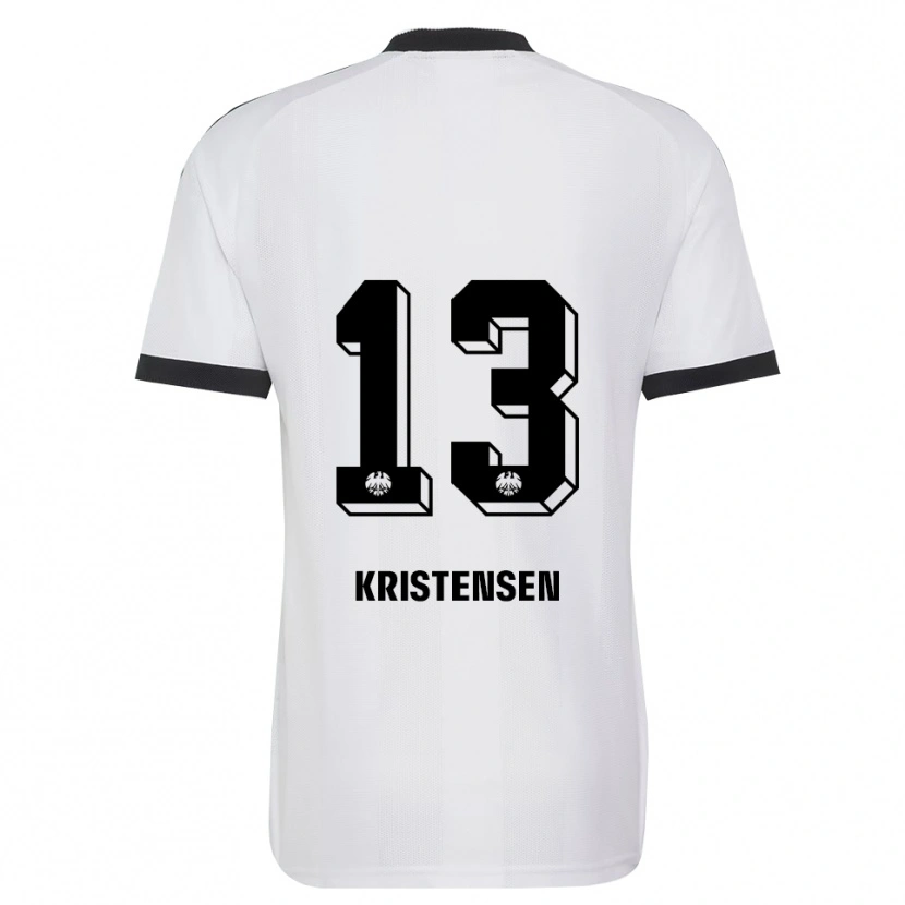 Danxen Mujer Camiseta Rasmus Kristensen #13 Blanco Negro 2ª Equipación 2026/27 La Camisa México