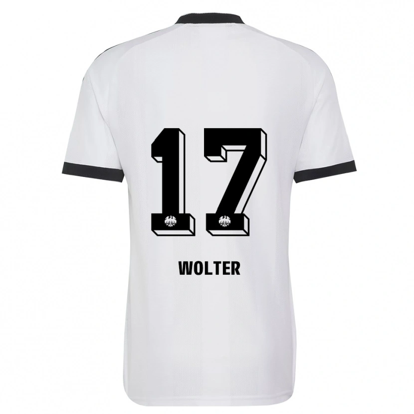 Danxen Mujer Camiseta Pia-Sophie Wolter #17 Blanco Negro 2ª Equipación 2026/27 La Camisa México
