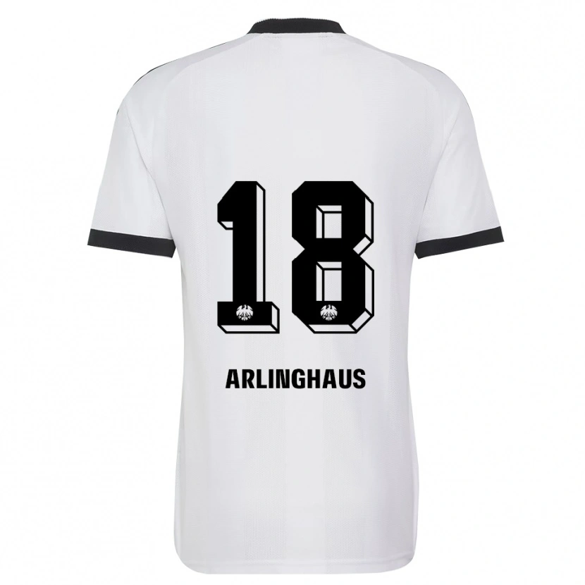 Danxen Mujer Camiseta Maximilian Arlinghaus #18 Blanco Negro 2ª Equipación 2026/27 La Camisa México