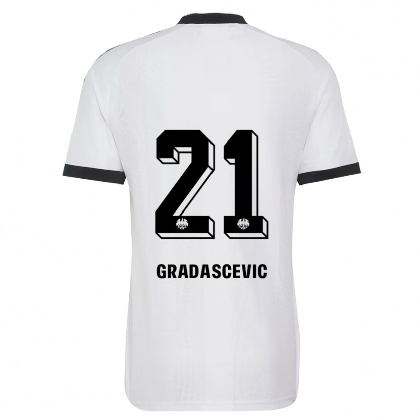 Danxen Mujer Camiseta Meris Gradascevic #21 Blanco Negro 2ª Equipación 2026/27 La Camisa México
