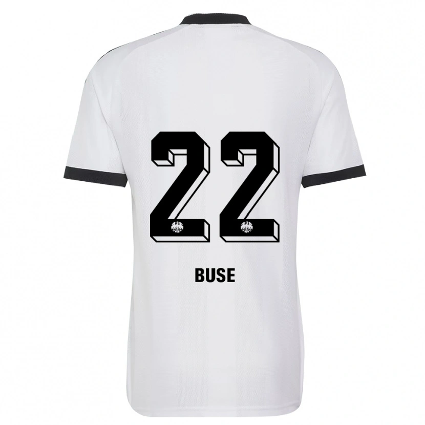 Danxen Mujer Camiseta Gabriel Buse #22 Blanco Negro 2ª Equipación 2026/27 La Camisa México