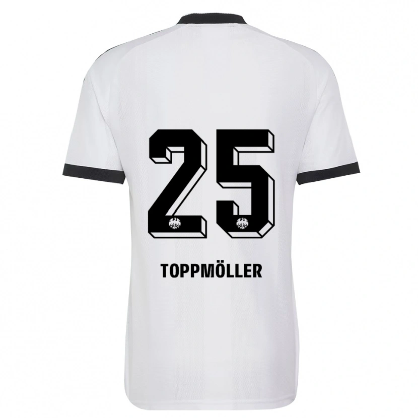 Danxen Mujer Camiseta Lionel Toppmöller #25 Blanco Negro 2ª Equipación 2026/27 La Camisa México