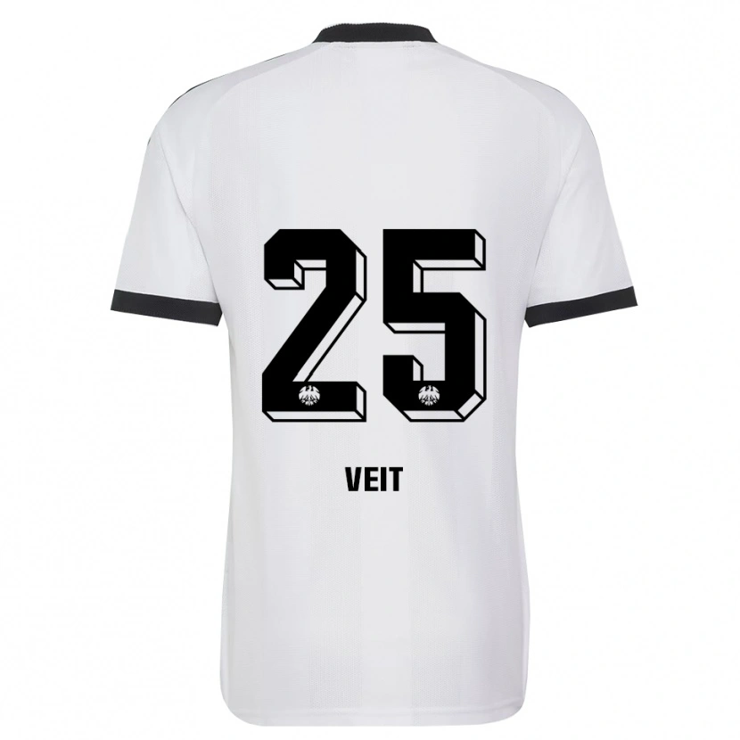 Danxen Mujer Camiseta Jella Veit #25 Blanco Negro 2ª Equipación 2026/27 La Camisa México